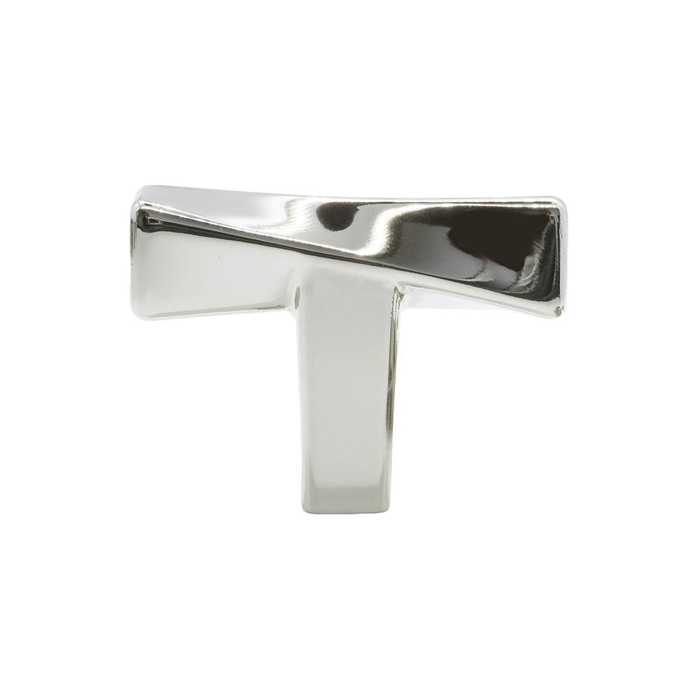 Hapny - Twist 1-3/4 in (44.5 mm) Length Polished Nickel Cabinet Knob - Polished Nickel