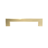 Hapny - Twist 5 in (128 mm) Center to Center Satin Brass Cabinet Pull - Satin Brass