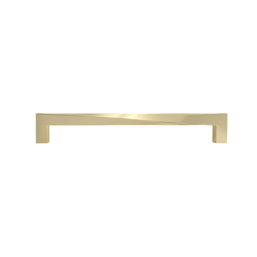 Hapny - Twist 8 in (203.2 mm) Center to Center Satin Brass Cabinet Pull - Satin Brass