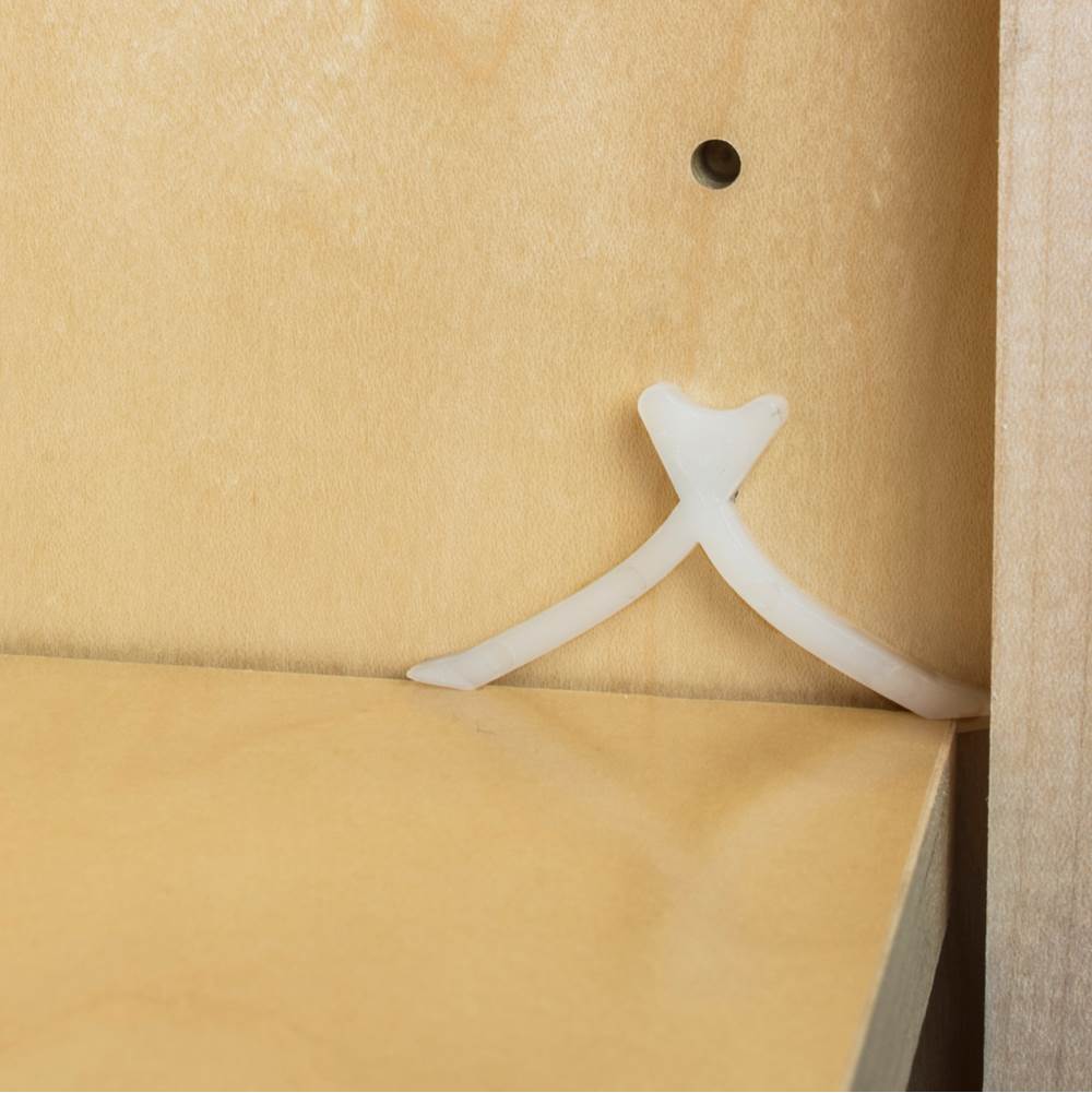 Hardware Resources - Ship Pin for Holding Shelf in Place with 5 mm Pin Diameter - White