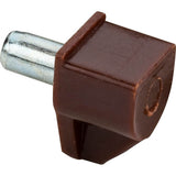 Hardware Resources - Brown Plastic Shelf Support with 5 mm Steel Pin - bag of 100 - Brown