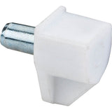 Hardware Resources - White Plastic Shelf Support with 5 mm Steel Pin - bag of 100 - White