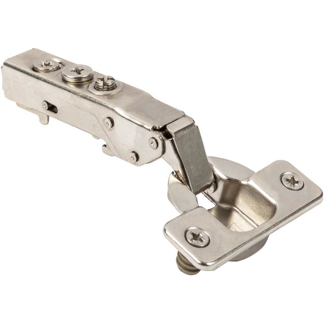 Hardware Resources - 90degree Heavy Duty Full Overlay Cam Adjustable Soft-close Hinge with Press-in 8 mm Dowels - Polished Nickel
