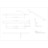 224 mm Center-to-Center Brushed Gold Naples Cabinet Bar Pull