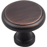Hardware Resources - 1-3/16'' Diameter Brushed Oil Rubbed Bronze Kenner Cabinet Mushroom Knob - Brushed Oil Rubbed Bronze