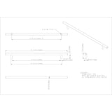 319 mm Center-to-Center Brushed Gold Naples Cabinet Bar Pull