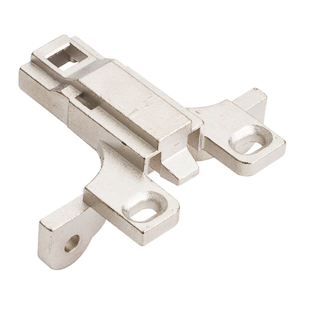 Hardware Resources - Heavy Duty 3 mm Non-Cam Adj Zinc Die Cast Plate for 500 Series Euro Hinges - Polished Nickel