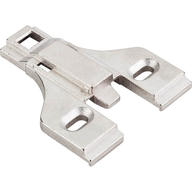 Hardware Resources - Heavy Duty 0 mm Non-Cam Adj Zinc Die Cast Plate for Cabinet Refacing for 500 Series Euro Hinges - Polished Nickel
