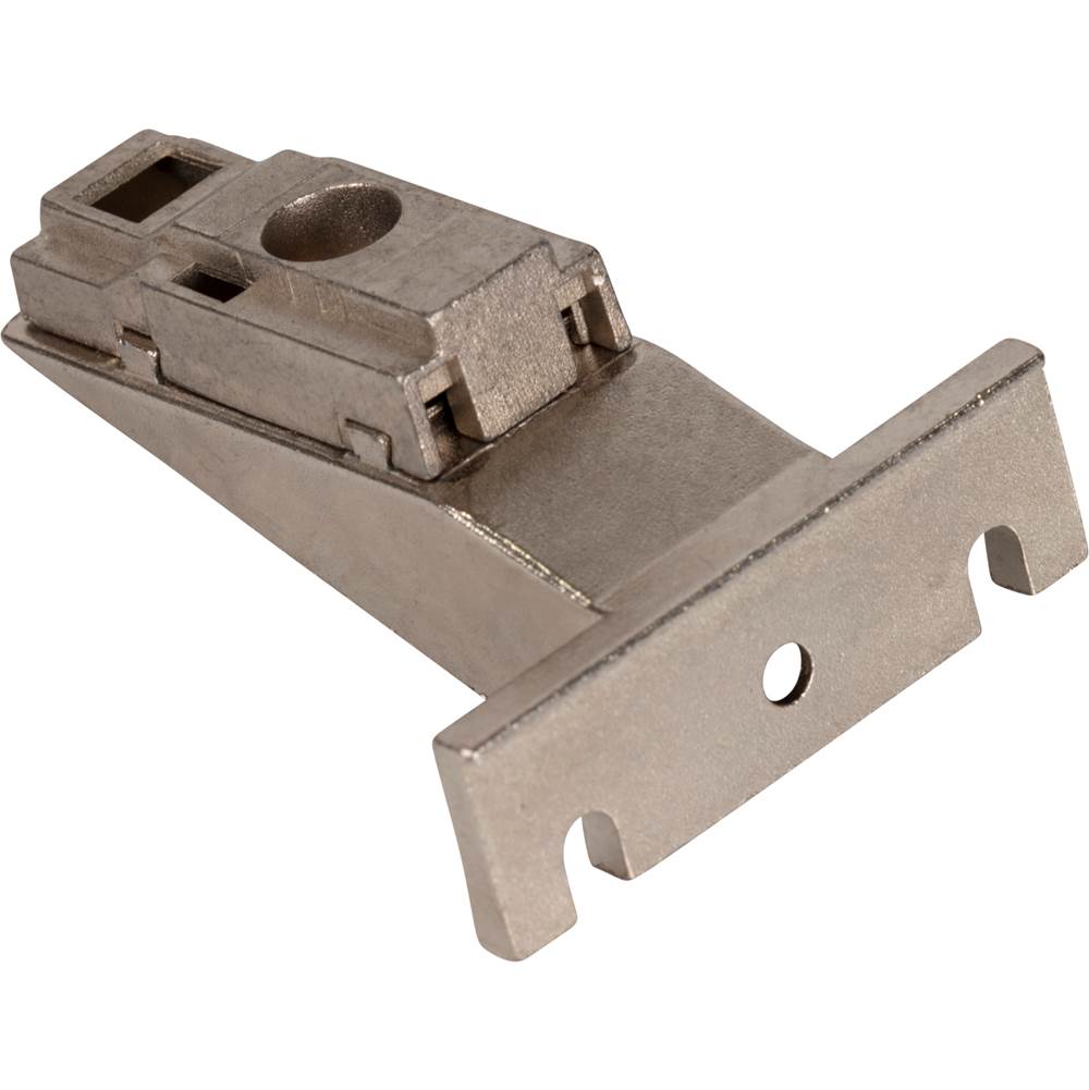 Hardware Resources - HD 3 mm Non-Cam Adj Zinc Die Cast Plate No Screws for Cabinet Refacing for 500 Series Euro Hinges - Polished Nickel