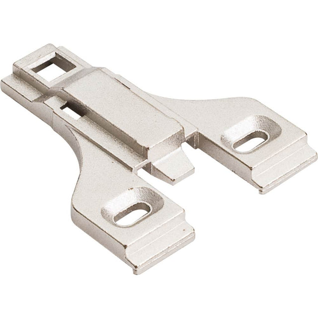 Hardware Resources - Heavy Duty 0 mm Non-Cam Adj Zinc Die Cast Plate for 125 degree 500 Series Euro Hinges - Polished Nickel