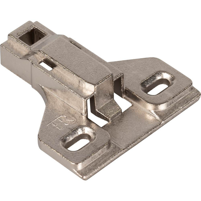 Hardware Resources - Heavy Duty 6 mm Non-Cam Adj Zinc Die Cast Plate for 125 degree 500 Series Euro Hinges - Polished Nickel