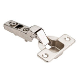 Hardware Resources - 110 degree Standard Duty Partial Overlay Cam Adjustable Self-close Hinge without Dowels   Item Replaces 500.0536.05 - Polished Nickel