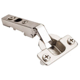 Hardware Resources - 125 degree Standard Duty Full Overlay Cam Adjustable Self-close Hinge with Easy-Fix Dowels - Polished Nickel