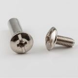 Hardware Resources - 2 Piece Nickel Plated Connector Bolt for 8 mm Drilling and 31 mm - 41 mm Panel Thickness - Bag of 400 - Bright Nickel
