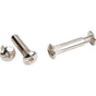 Hardware Resources - 2 Piece Nickel Plated Connector Bolt for 5 mm Drilling and 35 mm - 45 mm Panel Thickness - Bag of 600 - Bright Nickel