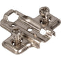 Hardware Resources - Standard Duty 2 mm Non-Cam Adj Steel Plate with Euro Screws for 700, 725, 900 and 1750 Series Euro Hinges - Polished Nickel
