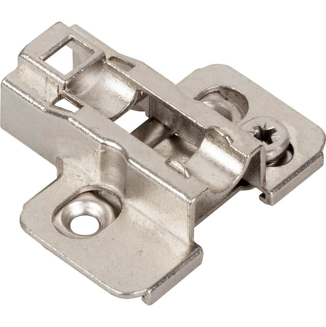 Hardware Resources - Heavy Duty 9 mm Cam Adj Zinc Die Cast Plate with Euro Screws for 700, 725, 900 and 1750 Series Euro Hinges - Polished Nickel