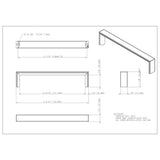 128 mm Center-to-Center Brushed Gold Walker 2 Cabinet Pull