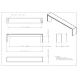 128 mm Center-to-Center Brushed Gold Walker 1 Cabinet Pull