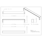 12'' Center-to-Center Brushed Gold Walker 1 Appliance Pull