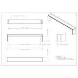 160 mm Center-to-Center Brushed Gold Walker 1 Cabinet Pull
