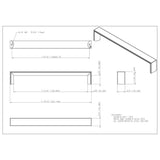192 mm Center-to-Center Brushed Gold Walker 1 Cabinet Pull