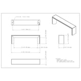 96 mm Center-to-Center Brushed Gold Walker 1 Cabinet Pull