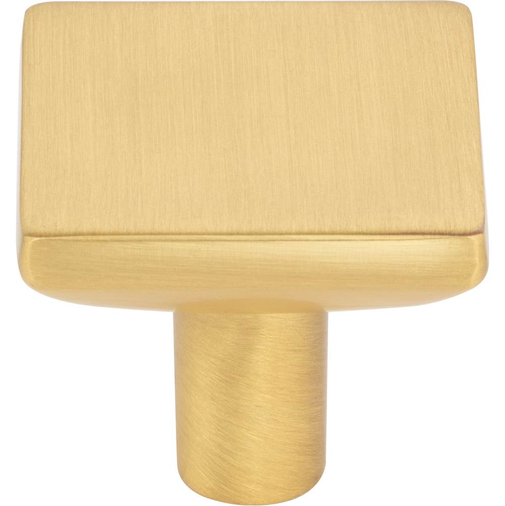 1-1/4'' Overall Length Brushed Gold Walker 1 Square Knob