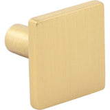 1-1/4'' Overall Length Brushed Gold Walker 1 Square Knob