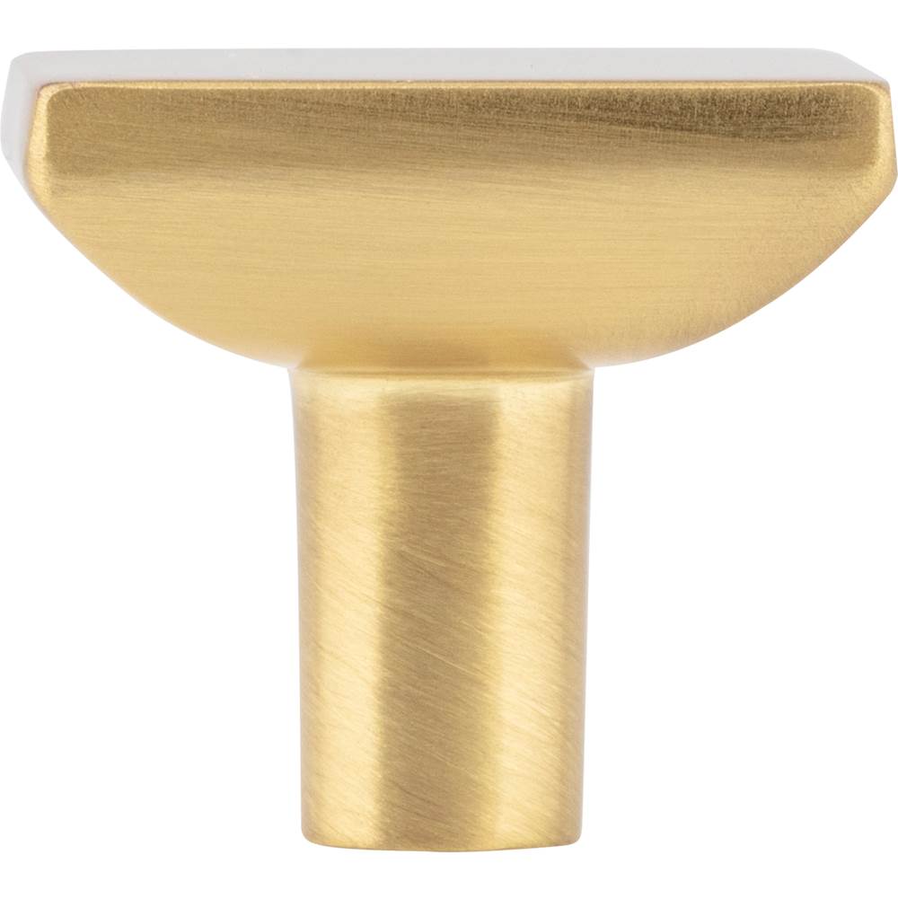 1-1/4'' Overall Length Brushed Gold Walker 1 Square Knob