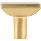 1-1/4'' Overall Length Brushed Gold Walker 1 Square Knob