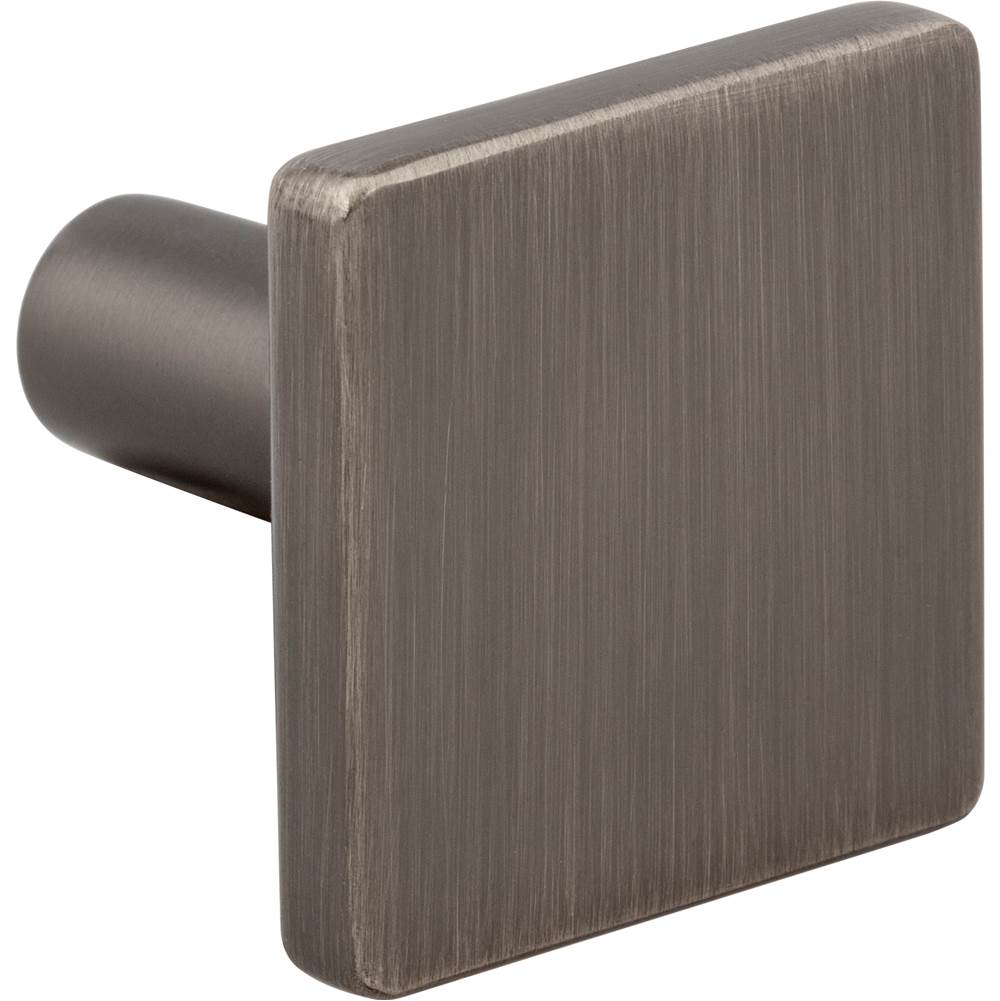 1-1/4'' Overall Length Brushed Gold Walker 1 Square Knob