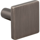 1-1/4'' Overall Length Brushed Gold Walker 1 Square Knob