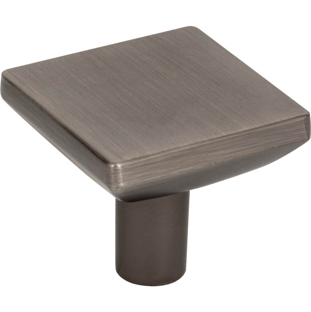 Hardware Resources - 1-5/8'' Overall Length Brushed Pewter Walker 1 Square Knob - Brushed Pewter