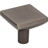 Hardware Resources - 1-5/8'' Overall Length Brushed Pewter Walker 1 Square Knob - Brushed Pewter