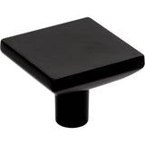 Hardware Resources - 1-5/8'' Overall Length Matte Black Walker 1 Square Knob - Matte Black