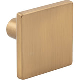 1-5/8'' Overall Length Brushed Gold Walker 1 Square Knob