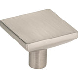 Hardware Resources - 1-5/8'' Overall Length Satin Nickel Walker 1 Square Knob - Satin Nickel