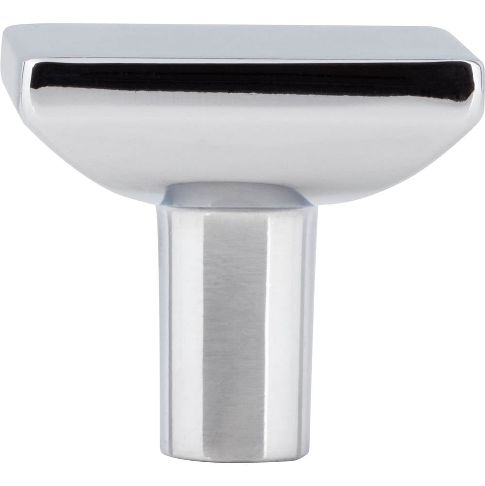 1-1/4'' Overall Length Brushed Gold Walker 1 Square Knob