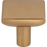1-1/4'' Overall Length Brushed Gold Walker 1 Square Knob