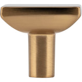 1-1/4'' Overall Length Brushed Gold Walker 1 Square Knob