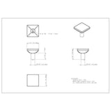 1-1/4'' Overall Length Brushed Gold Walker 1 Square Knob