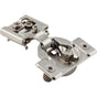 Hardware Resources - 105 degree 1/2'' Overlay DURA-CLOSE  Self-close Compact Hinge with Press-in 8 mm Dowels - Nickel