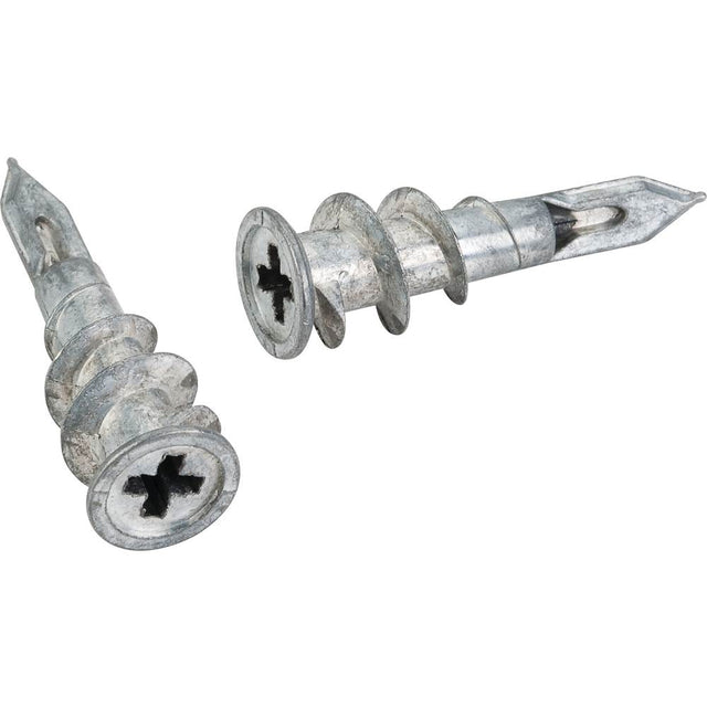 Hardware Resources - Self-Drilling Zinc Die Cast Hollow Wall Anchor.  Installs Into 3/8'' - 5/8'' Sheetrock.  Accepts No.6 - No.8 Screw - Zinc