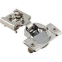 Hardware Resources - 105degree 3/8'' Overlay Heavy Duty DURA-CLOSE Soft-close Compact Hinge with Press-in 8 mm Dowels - Nickel