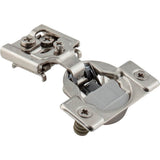 Hardware Resources - 105 degree 1/2'' Overlay Heavy Duty DURA-CLOSE  Soft-close Compact Hinge with Press-in 8 mm Dowels - Nickel
