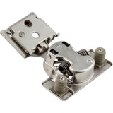 105degree 1/2'' Overlay Compact DURA-CLOSE Soft-close Hinge with 2 Cleats and Press-in 8mm Dowels.