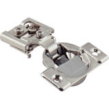 Hardware Resources - 105degree 1/2'' Overlay Heavy Duty DURA-CLOSE Soft-close Compact Hinge with 2 Cleats and without Dowels. - Nickel