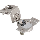 Hardware Resources - 105degree 1-1/2'' Overlay Heavy Duty DURA-CLOSE Soft-close Compact Hinge with Press-in 8 mm Dowels - Nickel