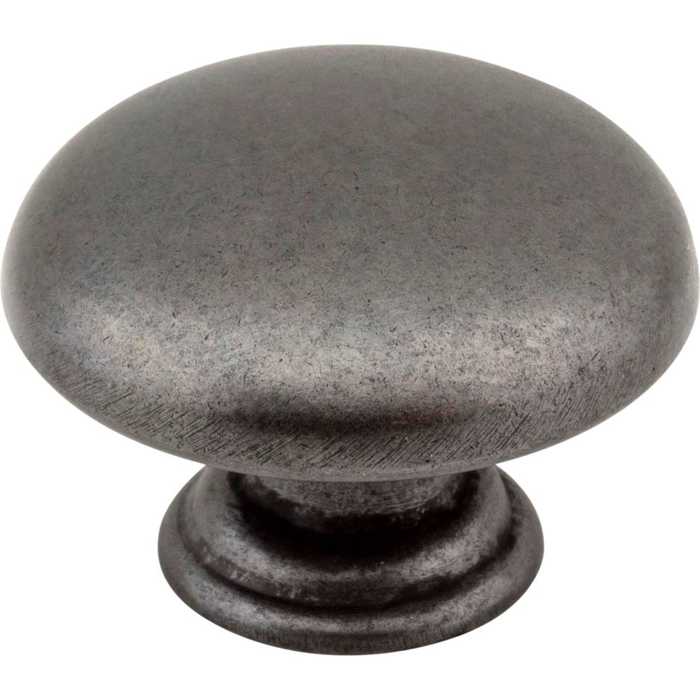 Hardware Resources - 1-3/16'' Diameter Gun Metal Gatsby Cabinet Mushroom Knob - Gun Metal